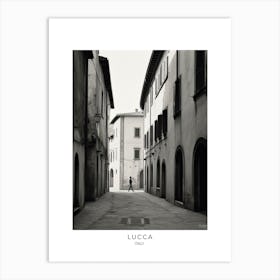 Poster Of Lucca, Italy, Black And White Analogue Photography 4 Art Print