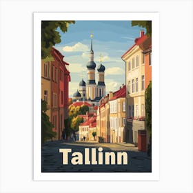 Aihrgdesign A Vintage Travel Poster Of Tallinn 3 Art Print