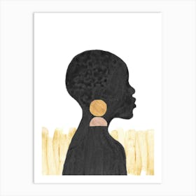 Portrait Of A Black Woman Art Print