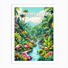 Sunken Gardens Art Print