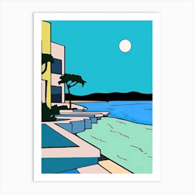 Minimal Design Style Of Cancún, Mexico 4 Art Print