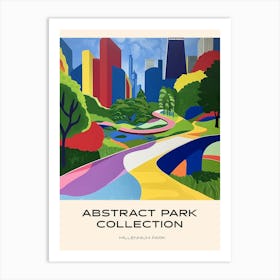 Abstract Park Collection Poster Millennium Park Chicago 3 Art Print