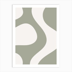 Sage Minimalist Abstract Art Art Print