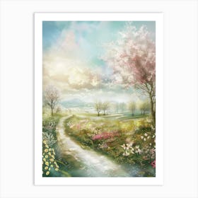 Cherry Blossoms In The Spring Art Print