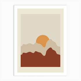 Sunrise In The Mountains 1 Art Print