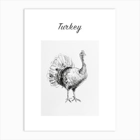 B&W Turkey Poster Art Print