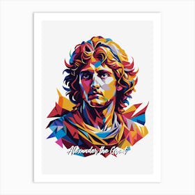 Alexander The Great 1 Portrait WPAP Pop Art Art Print