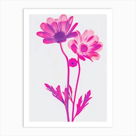 Hot Pink Daisy 2 Art Print