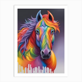 Rainbow Horse 29 Art Print