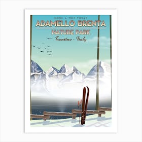 Adamello Brenta Nature Park Italy ski  Art Print