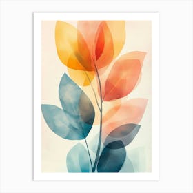 Abstract Leaves Art Print