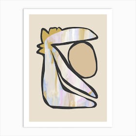 Funky Leaf Lila Art Print