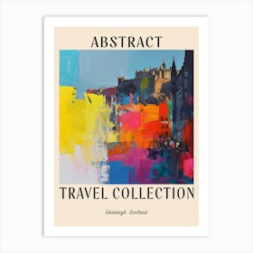 Abstract Travel Collection Poster Edinburgh Scotland 4 Art Print