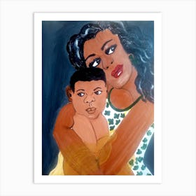 A young mother with her child Art Print