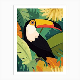 Toucan Jungle Cartoon Illustration 1 Art Print