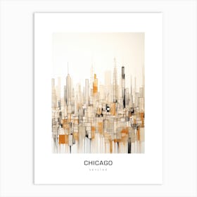 Chicago Skyline 7 B&W Poster Art Print