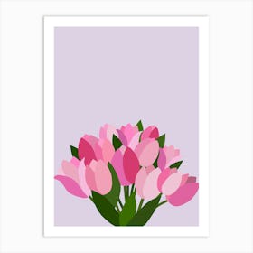 Fresh Tulips - Pink And Purple Floral Art Print