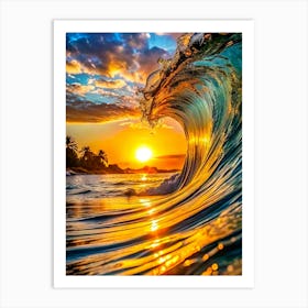 Sunset At The Beach 5 Art Print