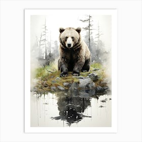 Majestic Bear Forest Guardian Art Print