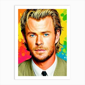 Chris Hemsworth Colourful Pop Movies Art Movies Art Print