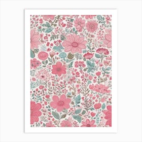 Pink Flowers 19 Art Print