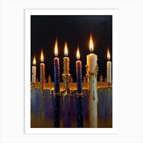 Hanukkah Candles Art Print