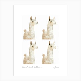 Cute Animals Collection Alpaca 2 Art Print