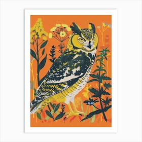 Spring Birds Great Horned Owl 2 Art Print