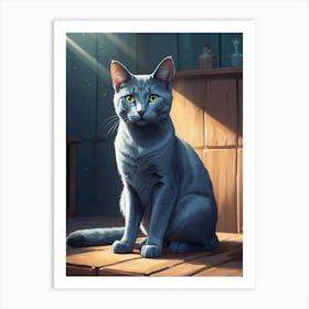 Cat In The Sun Art Print