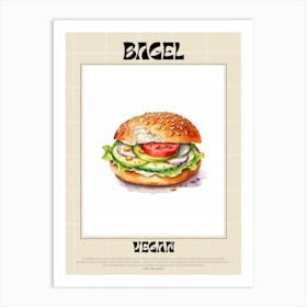 Vegan Bagel 3 Art Print