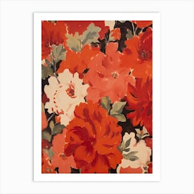 Red Flower Impressionist Painting 3 Art Print