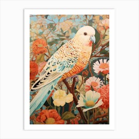 Budgerigar 3 Detailed Bird Painting Art Print