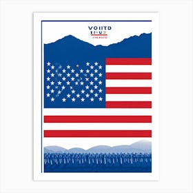 An Illustration Capturing A Vivid Symbol Of Solidarity And Unity An American Emblem Composed Of Pat (4) Art Print