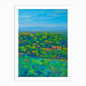 Ranthambore National Park India Blue Oil Painting 2  Art Print