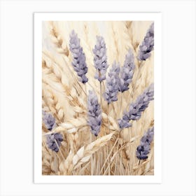 Boho Dried Flowers Lavender 5 Art Print