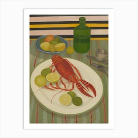 Crayfish Italian Still Life Painting Art Print