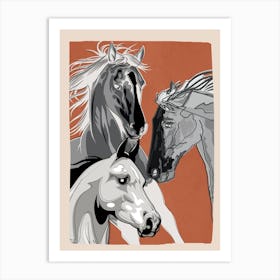 Horses 2 Art Print