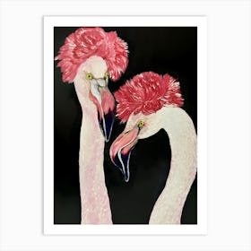 Flamingos Art Print