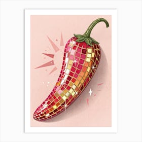 Mosaic Pepper Art Print