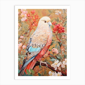 Budgerigar 2 Detailed Bird Painting Art Print