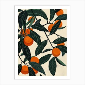 Oranges On A Branch 5 Art Print