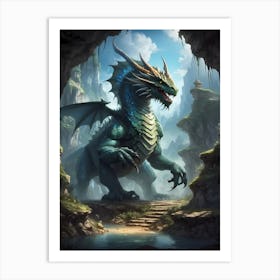 Dragon In The Cave Art Print