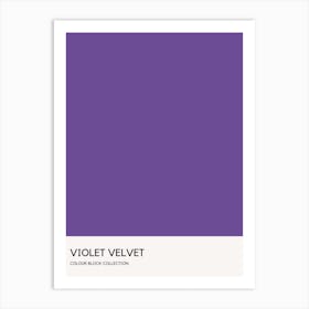 Violet Velvet Colour Block Poster Art Print