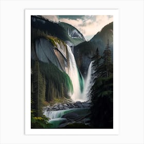 Shannon Falls, Canada Realistic Photograph (1) Art Print