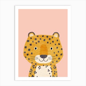 Leopard Pink Nursery Art Print