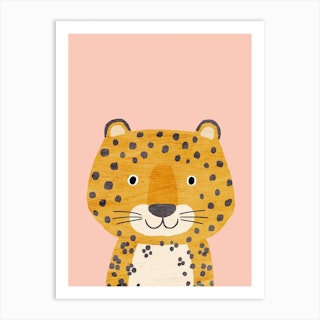 Leopard Pink Art Print