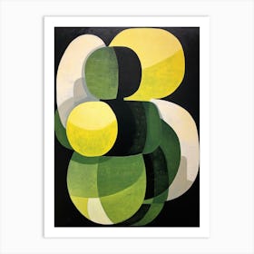 Modern Abstract Cactus Painting Lemon Ball Cactus 2 Art Print