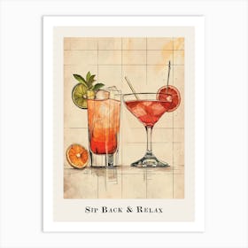 Cocktail Love 1 Art Print