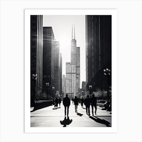 Chicago, Black And White Analogue Photograph 2 Art Print