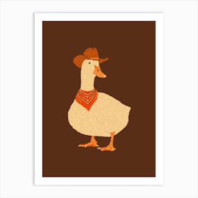 Bo The Cowboy Duck Art Print